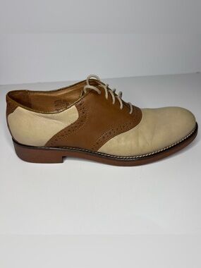 Bass Two-Tone Saddle Oxford in Brown & Cream